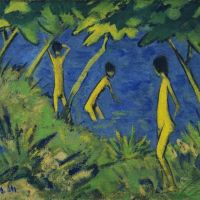 Otto Mueller Landscape With Yellow Nudes