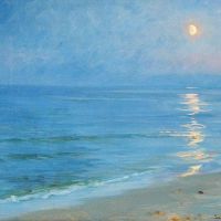 P. S. Kroyer Moonlight Over Skagen Beach Wide - 1899