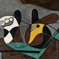 Pablo Picasso Compotier Et Guitare 1932 Hand Painted Reproduction