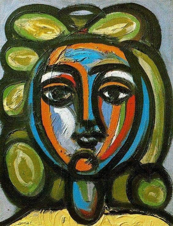 Pablo Picasso Head Of A Woman With Green Curls 1946 museum quality