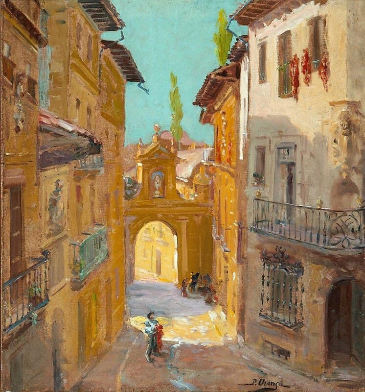 Pablo Uranga Diaz De Arcaya Calle Larrazuria - 1925 museum quality