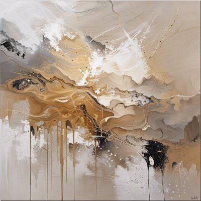 art oil painting reproduction of  Paolo Gallery Modern Abstract Art Beige 1 Hand Painted museum quality handmade
