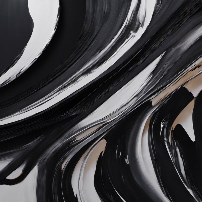 Paolo Gallery Modern Abstract Art Black 2 Hand Painted museum quality