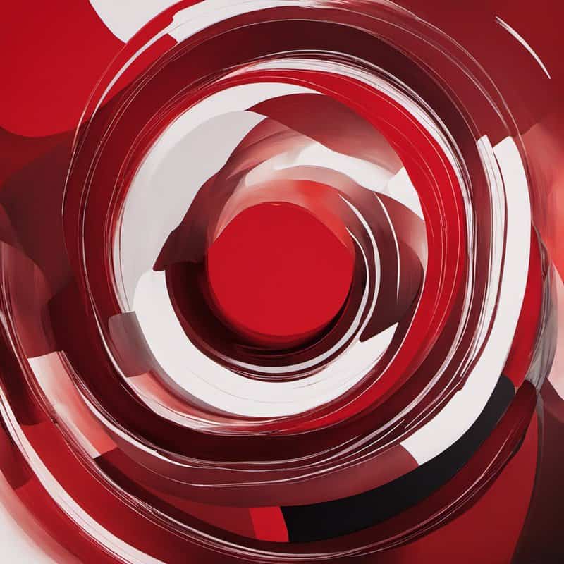 Paolo Gallery Modern Abstract Art Red 2 Hand Painted museum quality