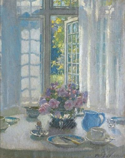 art oil painting reproduction of  Patrick William Adam The Breakfast Table 1922 museum quality handmade