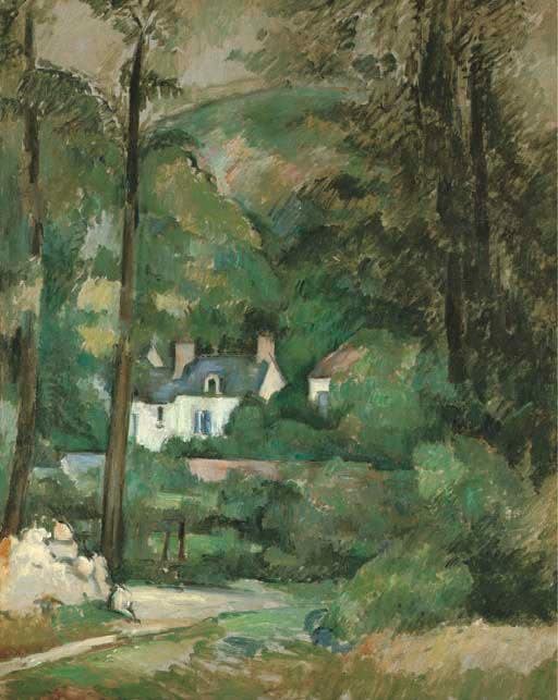 Paul C Zanne Maisons Dans La Verdure C. 1881 museum quality