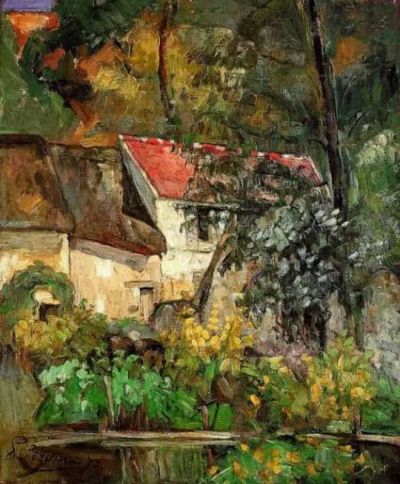 art oil painting reproduction of  Paul Cezanne La Maison Du Pere Lacroix 1873 museum quality handmade