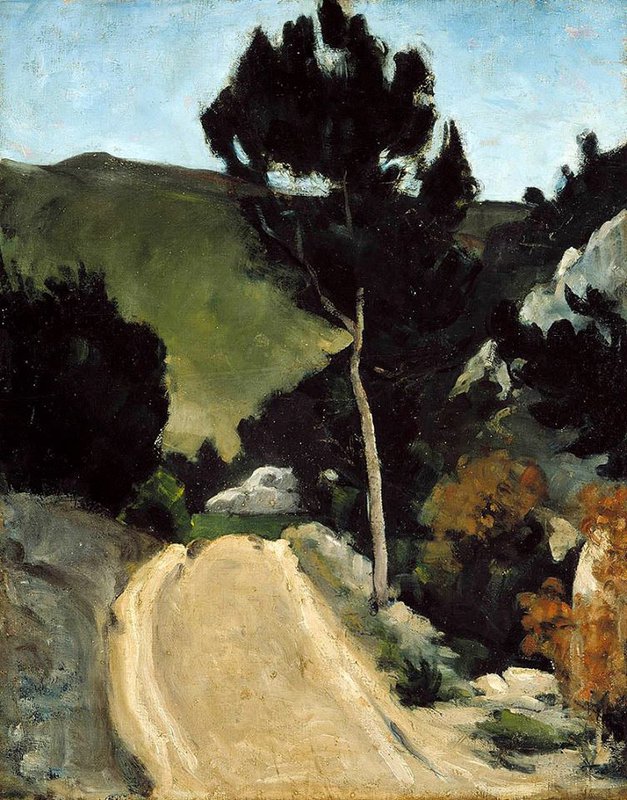 Paul Cezanne La Route Tournante En Provence C. 1866 museum quality