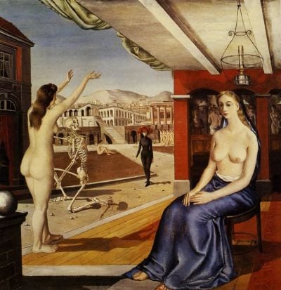 art oil painting reproduction of  Paul Delvaux Call museum quality handmade