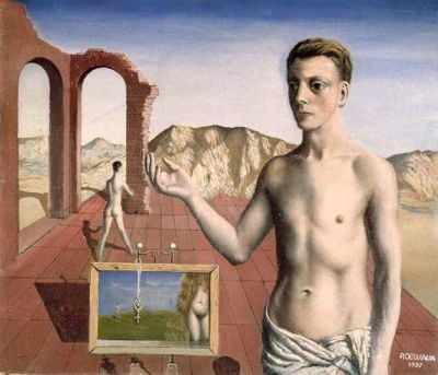 art oil painting reproduction of  Paul Delvaux Narrator museum quality handmade