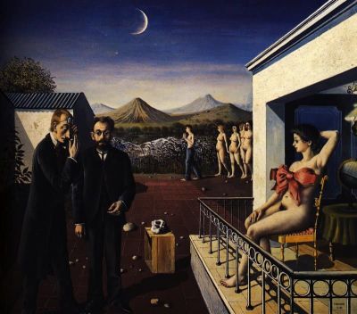 art oil painting reproduction of  Paul Delvaux Phases Of The Moon museum quality handmade