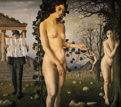 art oil painting reproduction of  Paul Delvaux The Man In The Street museum quality handmade