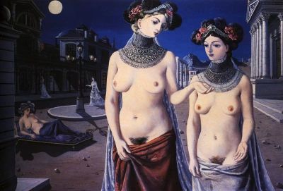 art oil painting reproduction of  Paul Delvaux The Strollers museum quality handmade