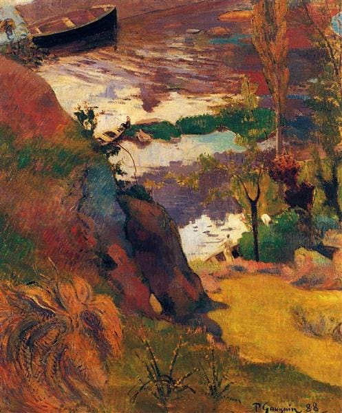 Paul Gauguin Fisherman And Bathers On The Aven 1888 museum quality