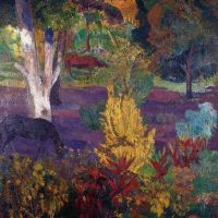 Paul Gauguin Marquesan Landscape With A Horse 1901