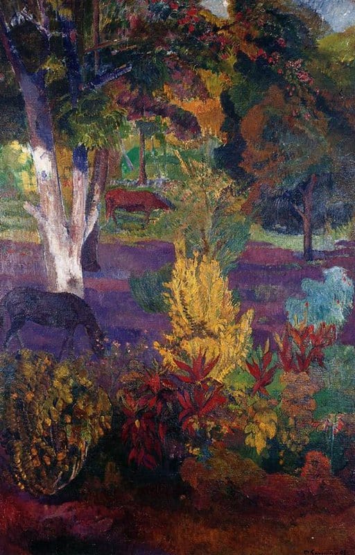 Paul Gauguin Marquesan Landscape With A Horse 1901 museum quality
