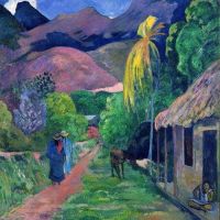 Paul Gauguin Street In Tahiti 1891