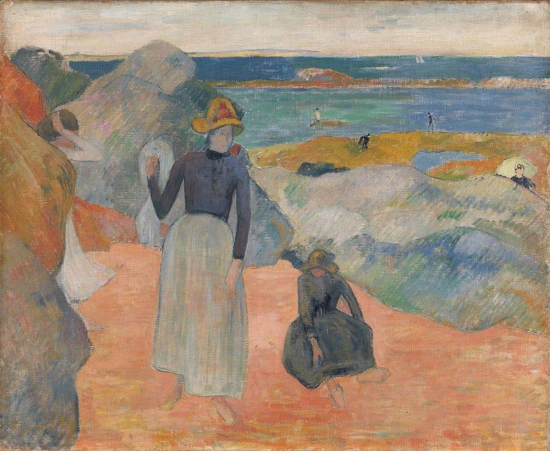 Paul Gauguin Sur La Plage En Bretagne 1889 museum quality