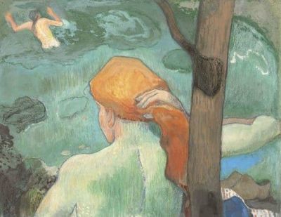 art oil painting reproduction of  Paul Gauguin The Bathing Place La Baignade 1889 museum quality handmade