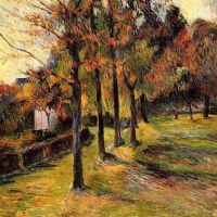 Paul Gauguin Tree Linen Road Rouen - 1885