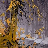 Paul Oscar Droege Contrast Of Fall And Foggy Snow