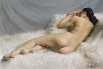 art oil painting reproduction of  Paul Sieffert Reclining Nude museum quality handmade