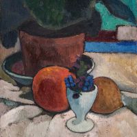 Paula Modersohn-becker Stillleben Mit Blattpflanze Und Eierbecher C. 1905