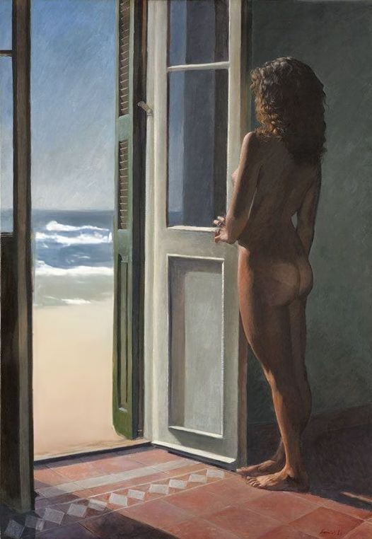 Pavlos Samios Nude By The Door - Interpretation museum quality