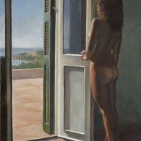 Pavlos Samios Nude By The Door 1978