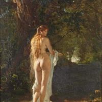 Pawel Merwart The Swimmer In The Forest - 1883