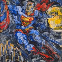 Pearlstein Superman 1952 Hand Painted Reproduction