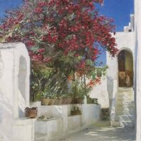 Peder Severin Kr Yer Oleanders In Bloom Capri 1896