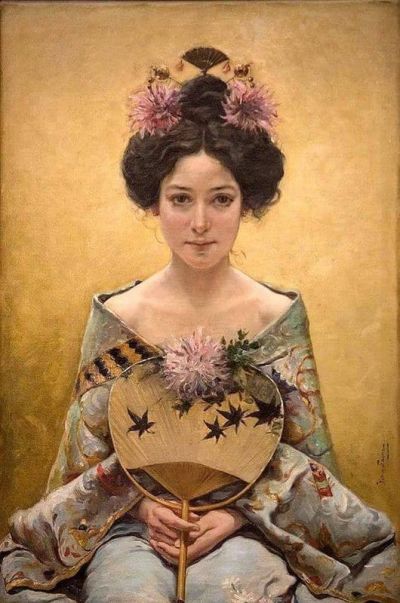 art oil painting reproduction of  Pedro Saenz Chrysanthemums 1900 museum quality handmade