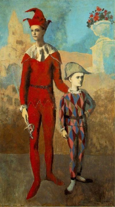 Picasso Acrobat And Young Harlequin Hand Painted Reproduction