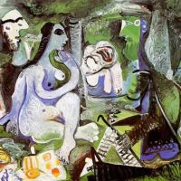 Picasso Luncheon On The The Grass After Manet