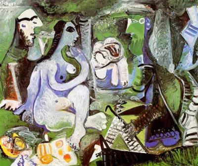 art oil painting reproduction of  Picasso Luncheon On The The Grass After Manet museum quality handmade