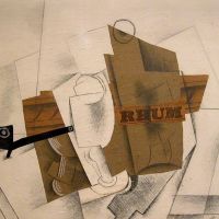 Picasso Pipe Glass And Bottle Of Rum 1914