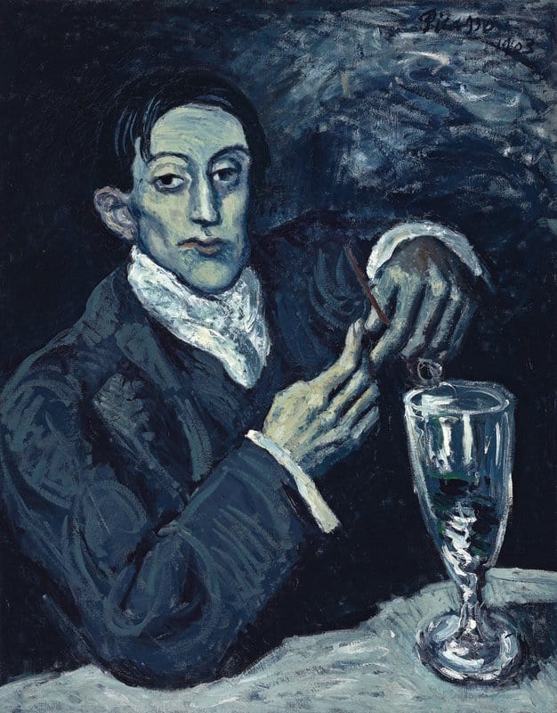 Picasso Portrait Of Angel Fernandez De Soto The Absinthe Drinker museum quality