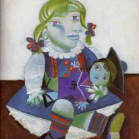 Picasso Portrait Of Maya With Her Doll Hand Painted Reproduction