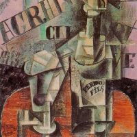 Picasso Table In A Cafe Bottle Of Pernod