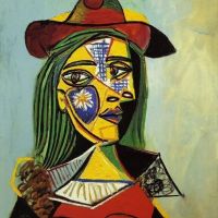 Picasso Woman In Hat And Fur Collar Hand Painted Reproduction