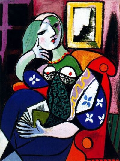 art oil painting reproduction of  Picasso Woman With Book museum quality handmade
