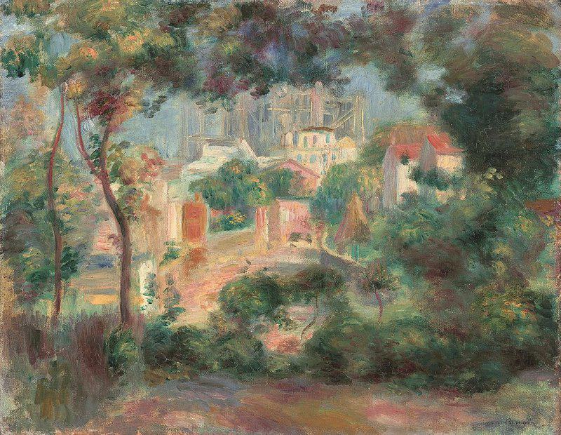 Pierre Auguste Renoir Les Jardins De Montmartre Donnant Vue Sacr Coeur En Chantier museum quality