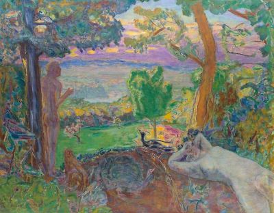 art oil painting reproduction of  Pierre Bonnard Earthly Paradise 1916 1920 museum quality handmade