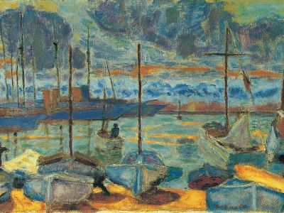 art oil painting reproduction of  Pierre Bonnard The Port Of Cannes 1927 museum quality handmade
