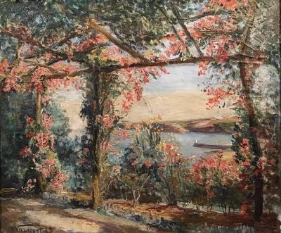 art oil painting reproduction of  Pierre Vasserot The Terrace 1930 museum quality handmade