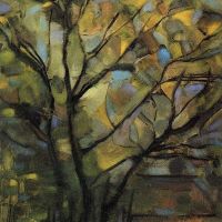 Piet Mondriaan Tall Tree Silhouettes With Bright Colours 1908
