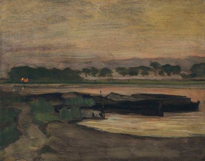 art oil painting reproduction of  Piet Mondrian Aan Ouderkerkerdijk Bij De Omval In De Avond Ii 1906-07 museum quality handmade