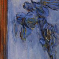 Piet Mondrian Chrysanthemum With Red Curtain - 1908