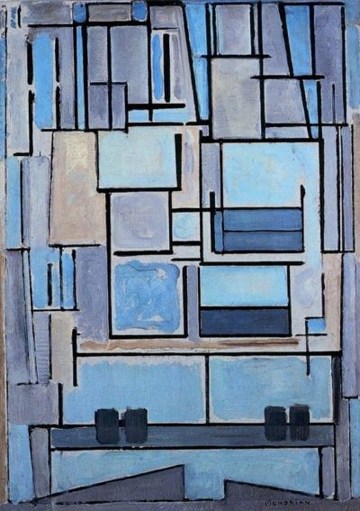 art oil painting reproduction of  Piet Mondrian Composition N 9 1913-14 museum quality handmade